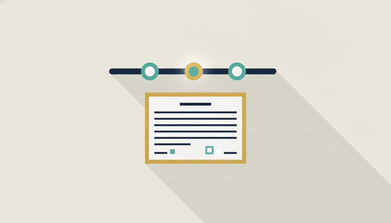 Illustration d'un calendrier d'échéances et d'un document contractuel